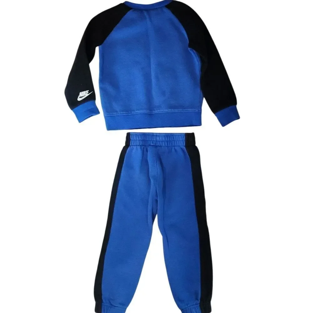 Nike Kids Blue and Black Crewneck Sweater And Matching Pants Set